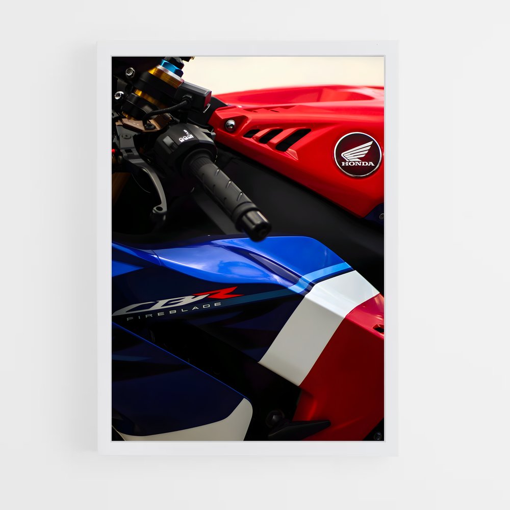 Poster Tempête de Chrome – affiche Honda Moto (vue 3)